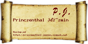 Princzenthal Jázmin névjegykártya